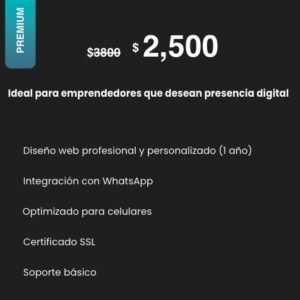 Paquete Página Web Premium (1 año)