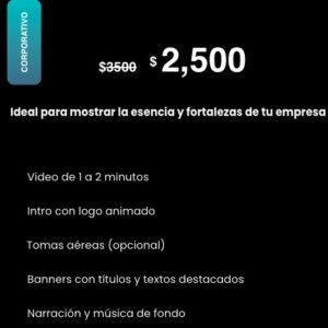 Paquete Video Corporativo