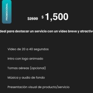 Paquete Video Promocional